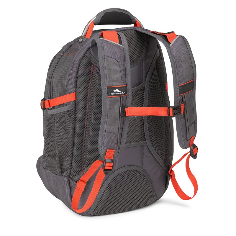 High Sierra XBT - Business Laptop Backpack, Mercury/Crimson, One Size - Image 2